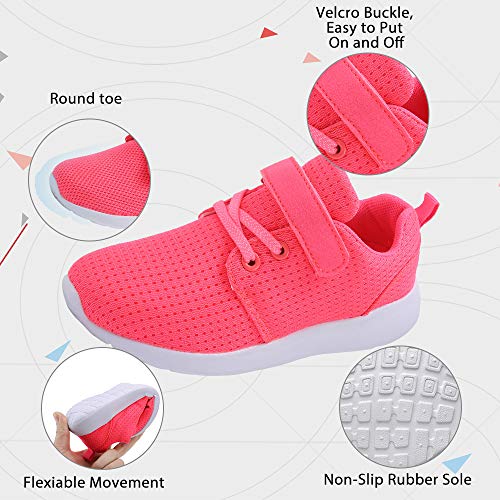 Image of TOEDNNQI Kids Shoes Toddler Boys Girls Lightweight Strap Sneakers | Breathable Casual Tennis Walking Comfortable Running School Non-Slip Little /Big Child