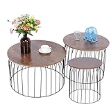 【3 piezas / juego】 Este modelo es una mesa auxiliar redonda de 3 alturas y diámetros diferentes (tamaños detallados, consulte la descripción del producto). Puede usar sus necesidades de uso reales, puede usarse en combinación, también puede usarlo por separado; Añade significativamente practicidad.