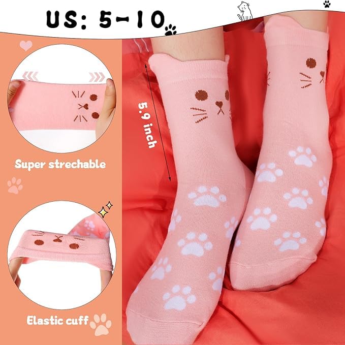 ZXGXLAW Women Cat Animal Cute Socks Funny Crazy Girl Gifts for I Cant Get Up Right Now The Cat Is On My Lap4