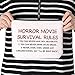 Funny Horror Survival Rules Gift - Scary Movie Themed Zipper Pouch Makeup Bag