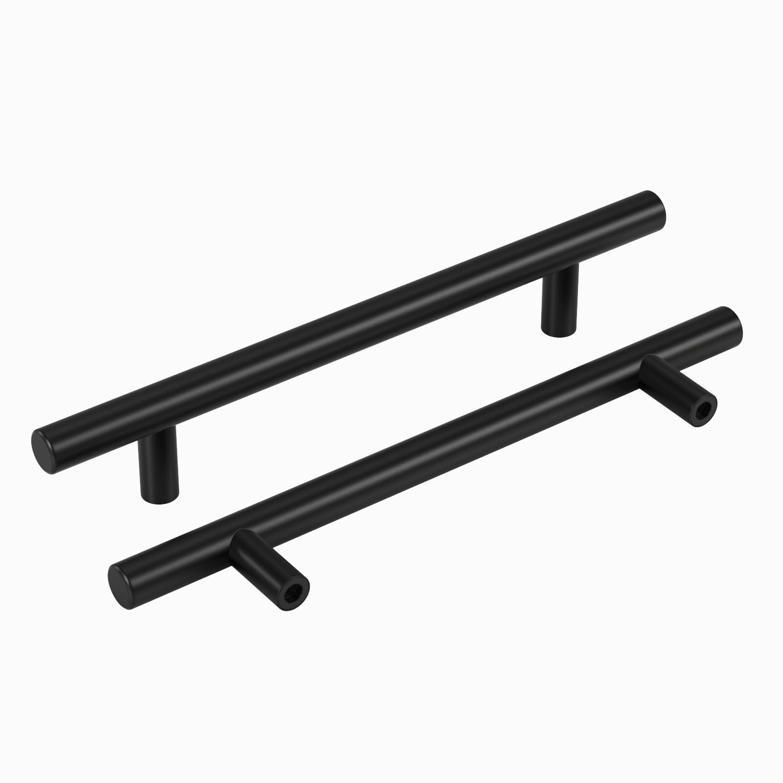 homdiy Black Cabinet Handles 20Pack 5inch Hole Center Kitchen Drawer Pulls and Knobs Stainless Steel Cabinet Hardware for Bathroom, Cupboard
