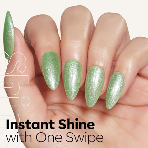 Image of modelones Glitter Green Nail Polish Grape Gel Nail Polish Soak-Off UV Gel Polish - 28+ Days Long-Lasting Salon-Quality Nail Art for st patricks day decorations DIY Manicure & Gift 15ML