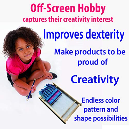 Leesa T Weaving Loom Kit For Kids Or Beginner Adults. Set Includes Yarn, Instructions, Beginner Owl Pattern. 13"X10" Ready To Use, Complete First Project Straight Out Of The Box. Multi-Craft Loom. #TOP1