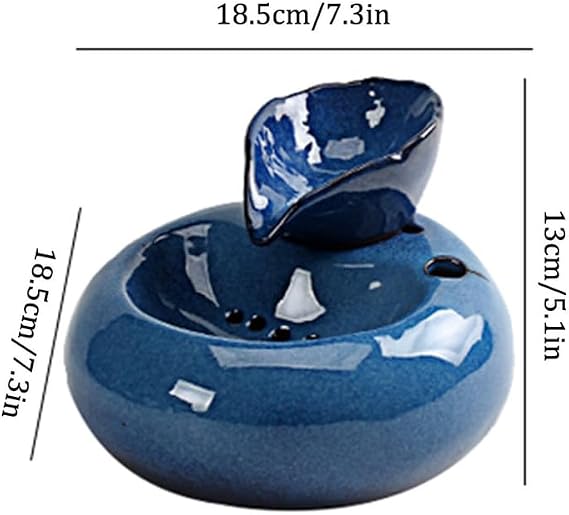 Pink, Tabletop Water Fountain Feature Ceramic Fountain Cat Water Fountain Pet Water Fountains Office Tabletop Humidifier for The Living Room