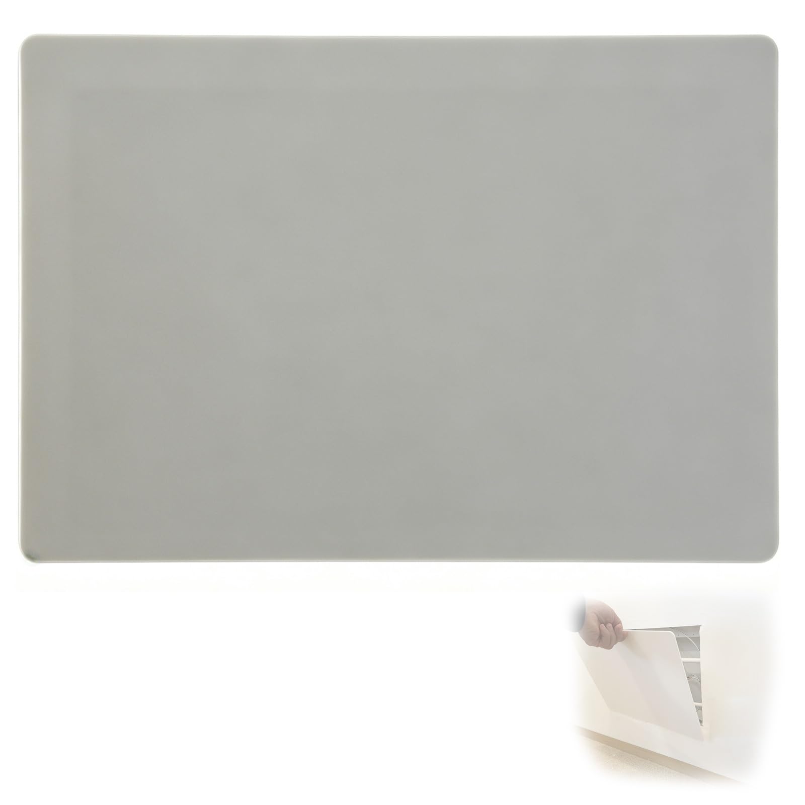 Sportello Ispezione Acrilico Senza Foratura Parete | Pannello a Scatto, Superficie Verniciabile, Copertura Tecnica per Cartongesso, Montaggio Facile(Gray,40x30cm/15.7x11.8in)