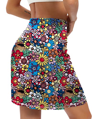 Image of LouKeith 19 inch Knee Length Skorts Skirts for Women Tennis Skirts Athletic Golf Skorts Casual Workout Skirt with Shorts Pockets