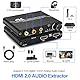 HDMI 2.0 Audio Extractor Audio Splitter 4K HDMI zu optischem SPDIF Toslink 3.5mm AUX Stereo RCA L/R Audiokonverter mit Lautstärkeregelung, unterstützt 4K@60Hz HDCP 2.2 HDR 3D YUV 4:4:4