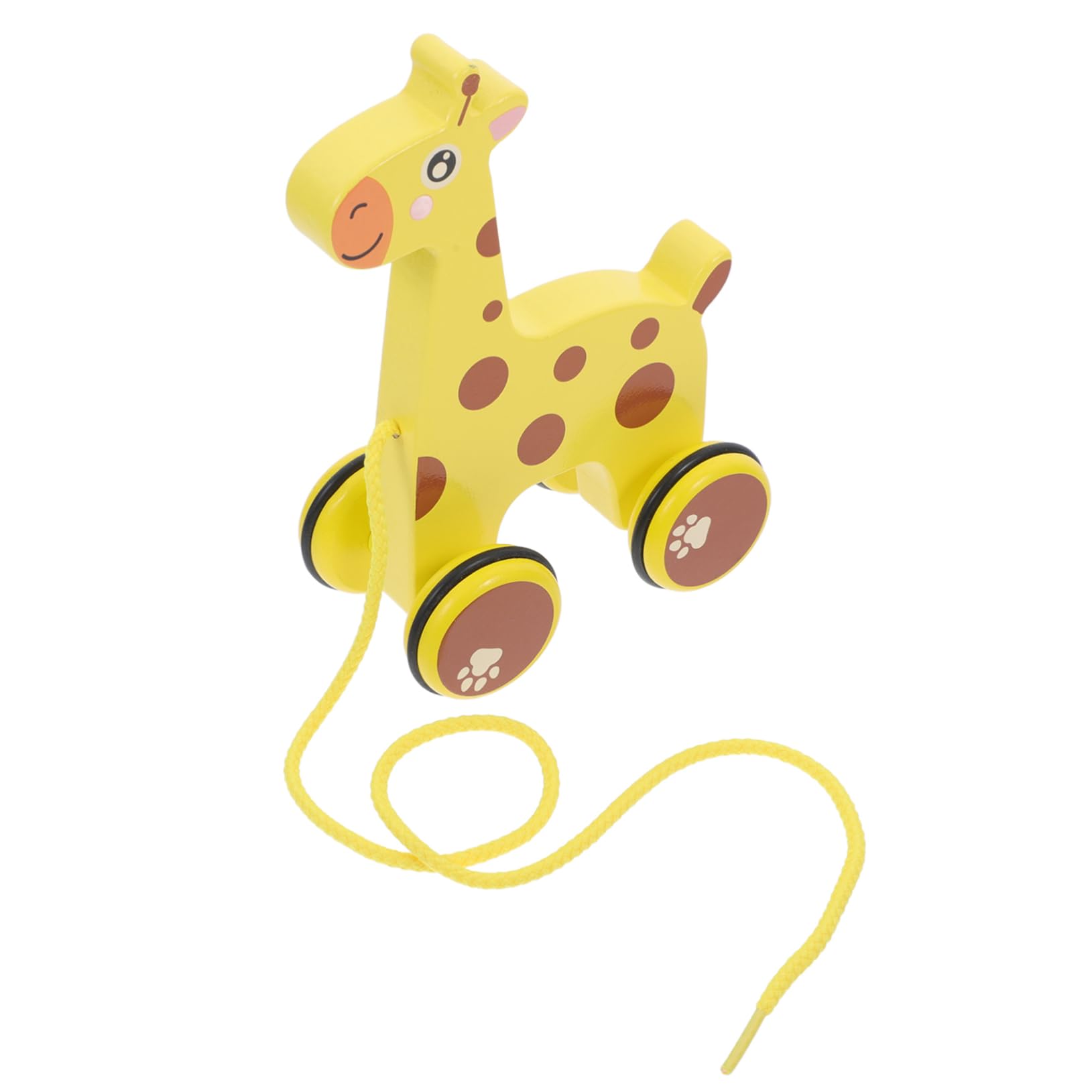 Kisangel 1pc Giraffe Pull for Dragging Wheel Promotes Hand Eye Coordination Material for Early Walkers and Fun Playtime Activities