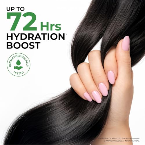 Image of Dabur Vatika Bio-Infusions Moisture Boost Shampoo | Spanish Olive & Aloe Vera | 2% Plant Hyaluron + Hyaluronic Acid | 72 Hrs Hydration Boost | Deep Moisture & Natural Shine | No Added Salt | For Dry & Dehydrated Hair