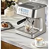 CASABREWS Ultra Espresso Machine with LCD Display, Espresso Maker with Powerful Milk Frother, Customizable Brewing Temperature, Provides Barista-Level Lattes and Cappuccinos, Gift for Men & Women