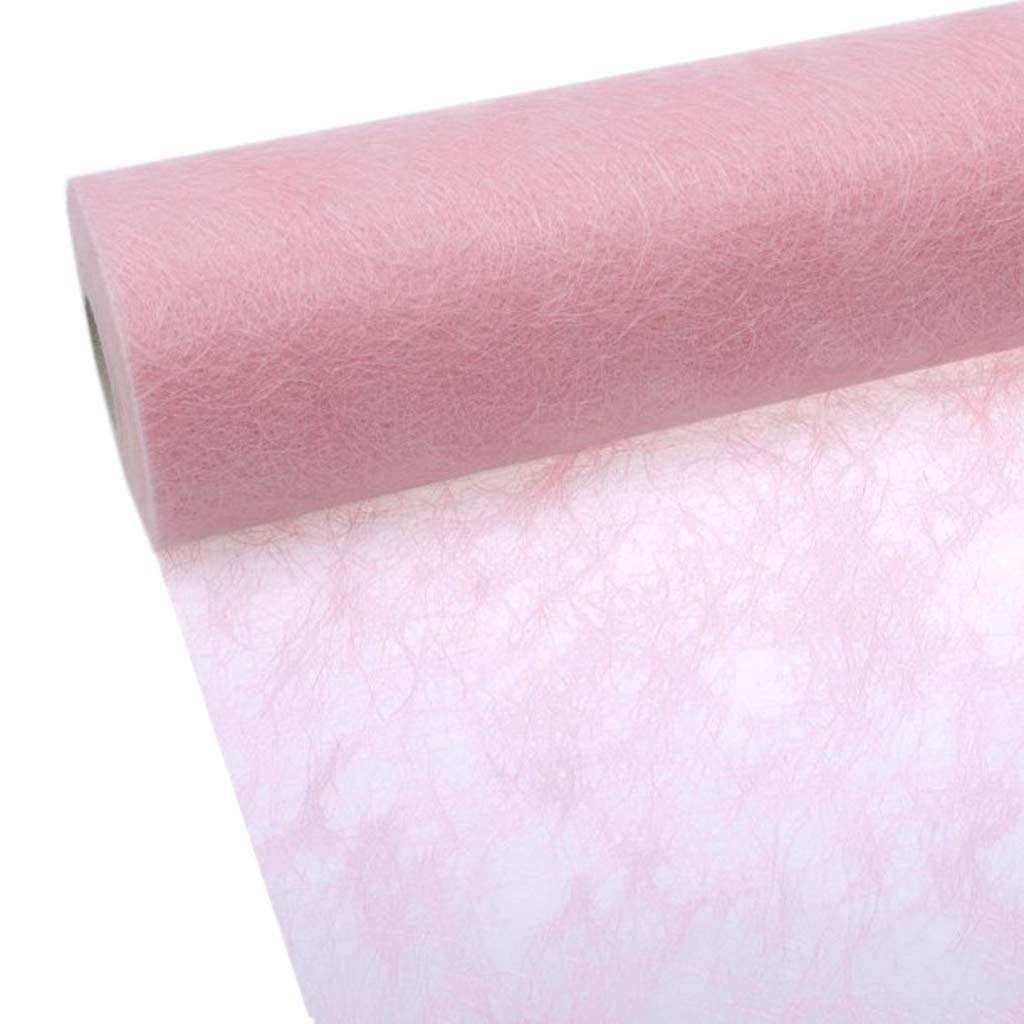Ruban de table rose Sizo Flor pour deco de mariage et bapteme de 25m