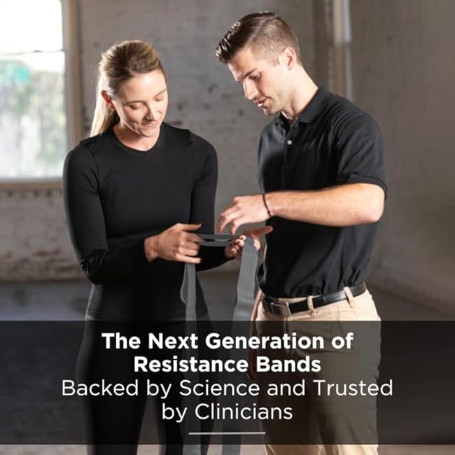 THERABAND CLX Resistance Band with Loops, Fitness Band for Home Exercise and Full Body Workouts, Portable Gym Equipment, Gift for Athlete, Individual 5 Foot Band, Silver, Super Heavy, Level 7