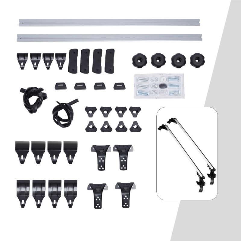 Portabicicletas techo baca universal ajustable de 48-51 pulgadas y 165 lbs 3