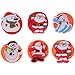 Amosfun 6 Piezas broches de Navidad led Light up Broche alfileres Santa Claus muñeco de Nieve Renos Insignias Fiesta de Navidad Favor Regalo Juguetes (Estilo Aleatorio)