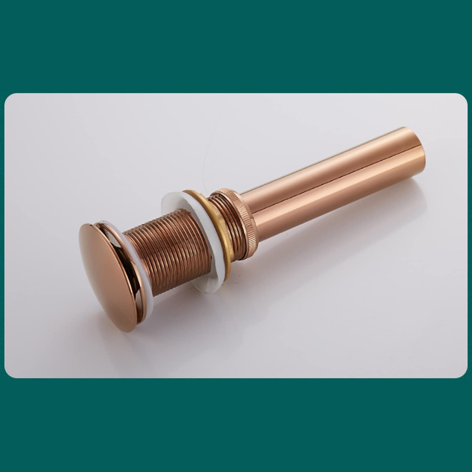 VáLvula DesagüE Lavabo,Tapon Lavabo Click Clack Universal,DesagüE Lavabo,Valvula Desague Lavabo Para BañO,latón,Desague Lavabo,Valvula Lavabo Universal,Oro Rosa B