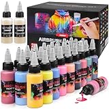 Remarque : il est normal que le pigment se précipite. Veuillez bien secouer la peinture aérographe avant utilisation. Il est recommandé d'ajouter 1 à 2 gouttes de diluant à 10 gouttes de peinture lorsque le débit d'air du compresseur est inférieur à 20 l/min. Si le débit d'air du compresseur est de 20 à 23 l/min, la peinture aérographe peut être pulvérisée directement.