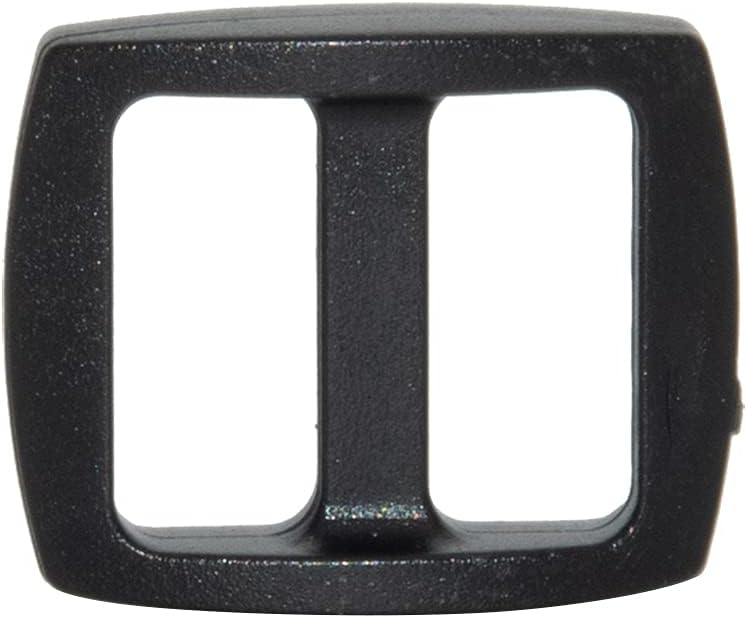 Flyshop 20/100 Pcs Black Plastic Tri-Glides Adjust Buckles for Cat Dog Collar Backpack Straps 1/2", 13mm