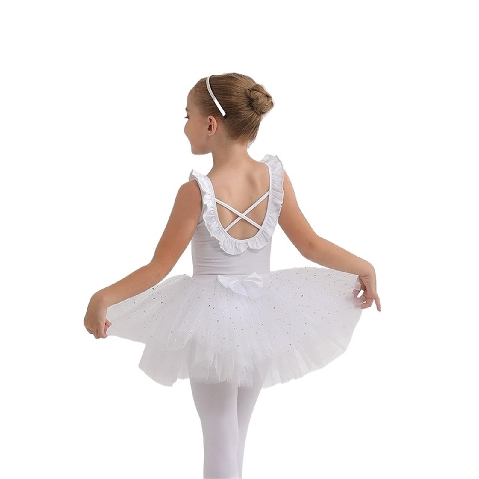 Tutu Ballerina Bambina,Tutu Danza Classica Bambina Body da Danza Classica for Bambine con Gonna Staccabile, tutù, Costume da Ballerina