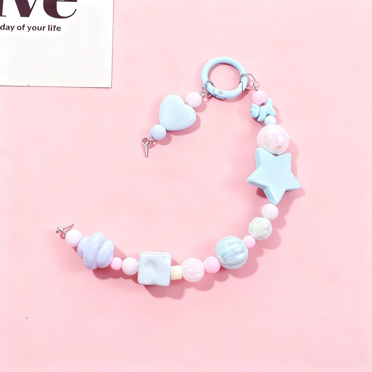 100pcs Colorful Heart Beads 15x17 mm Cute Acrylic Love Heart Aesthetic Charms Bulk for Pens Keychain Bracelet Necklace Earring Jewelry Making DIY Crafts Beading Supplies image 4