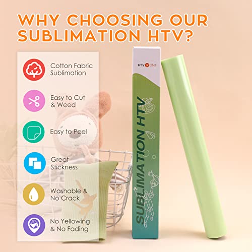 Htvront Clear Htv Vinyl For Sublimation - 12" X 10Ft Glossy Sublimation Vinyl For Light-Colored Shirts - Vivid Color Clear Dye Sub Htv For Cotton Fabric #TOP2