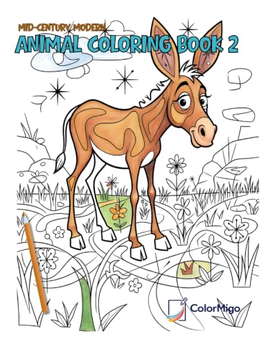 Mid-Century Modern Animal Coloring Book 2 image 2
