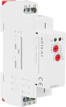 On Delay Time Relay Multifunctional DIN Rail Timing Relay AC DC Cycle Delay Timer Relay Switch 12V240V Mini Power On Timer Relay Delay Relay with Super Wide Time Delay Range 0.1s - 10days