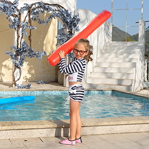 16Pcs Inflatable Pool Noodles Pool Inflatable Sticks Pvc Swimming Pool Noodles 41.3 Inch Colorful Blow Up Pool Swim Noodles Adults Float Water Noodle For Beach Pool Party Water Game,4 Colors #TOP6