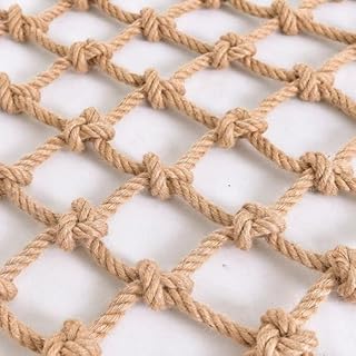 GEIRONV Balcony Stair Protection Anti-Fall Net, Interior Decoration Net Child Anti-Fall Net Hemp Rope Protective Net 1m Protection Rope Net (Color : 8mm Thick, Size : 15 cm mesh)