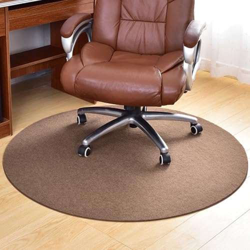 Tapis de chaise ronde bordeaux de 47 pouces protecteur de sol anti-rayures pour le bureau