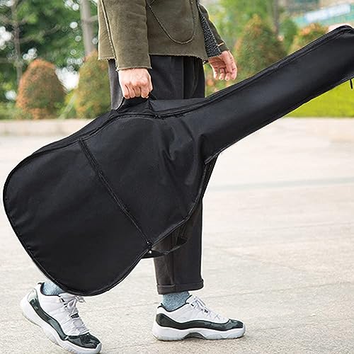 Image of SKYCELL 41 Inch Padded Guitar Bag with Guitar Picks | Acoustic Guitar Cover Bag with Extra Protection | Universal Guitar Cover Bag Padded Design for 38 /39 /40 /41 Inch Guitars - Black