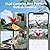 KUIKEO Dual-Lens Bird Feeder with Camera & Bird Bath Combo, Watch Birds Eat & Bathe with WiFi 2K HD Video, Auto Record, AI Recognition, APP Alerts, Solar Powered, for Backyard Garden Porch Fence Decor