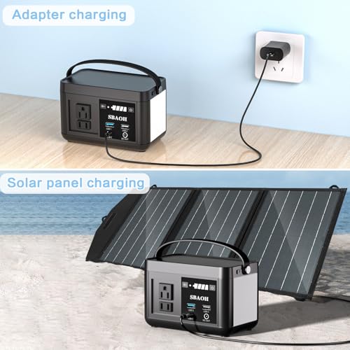 Portable Power Station 88.8WH, Solar Generator Lithium Battery Power 110V AC USB-C Power Delivery Solar Generators for Camping, Road Trips, Emergency Power - Image 6
