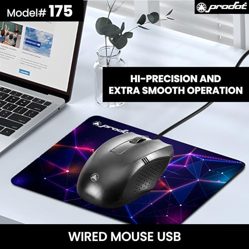 Image of ProDot 253s USB Wired Optical Mouse for Laptop /Desktop | Ergonomic Design | High Precision | Plug & Play | Durable Long Cable