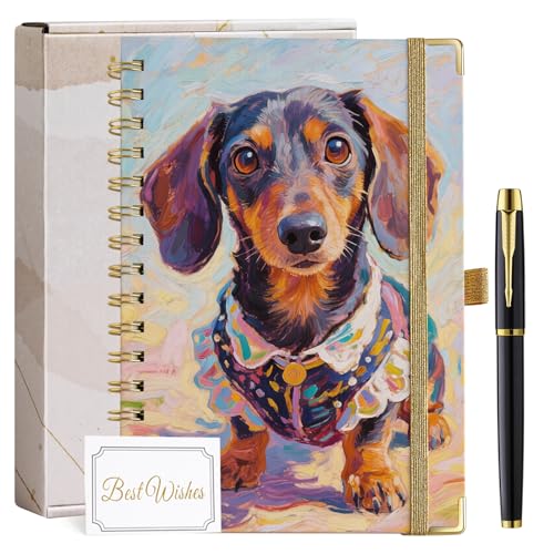 Cadeau teckel original avec carnet de notes A5 ligné et stylo inclus - 7