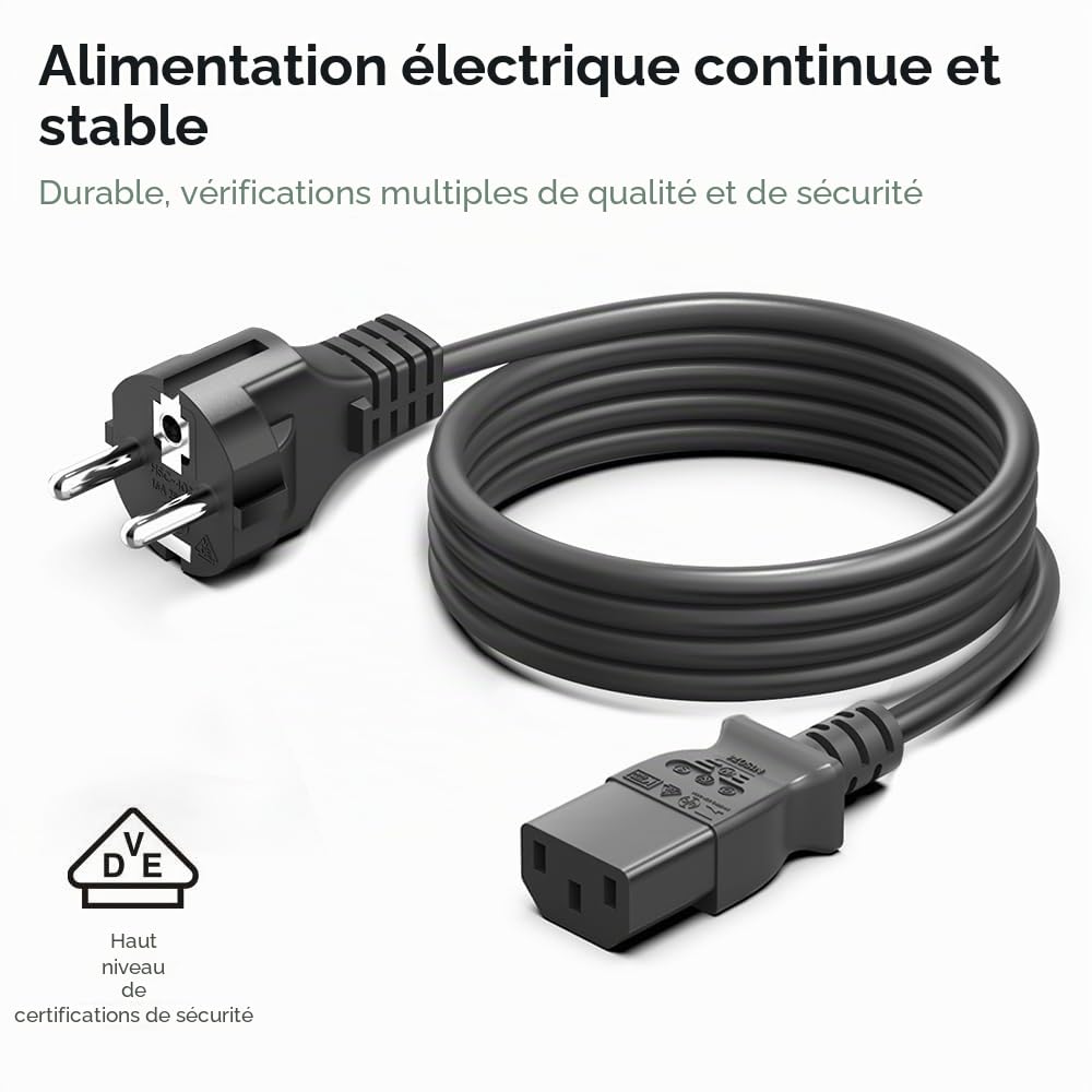 TAIFU 120W Chargeur Compatible avec Synology Disk Station 4-Bay Synology DS918+ DS918 DS916+ DS415+ DS920+ DiskStation DS1520+ DS1522+ DS923+ DS718+ QNAP TS-419P TS464 TS431 TS410 TS412 NAS Server