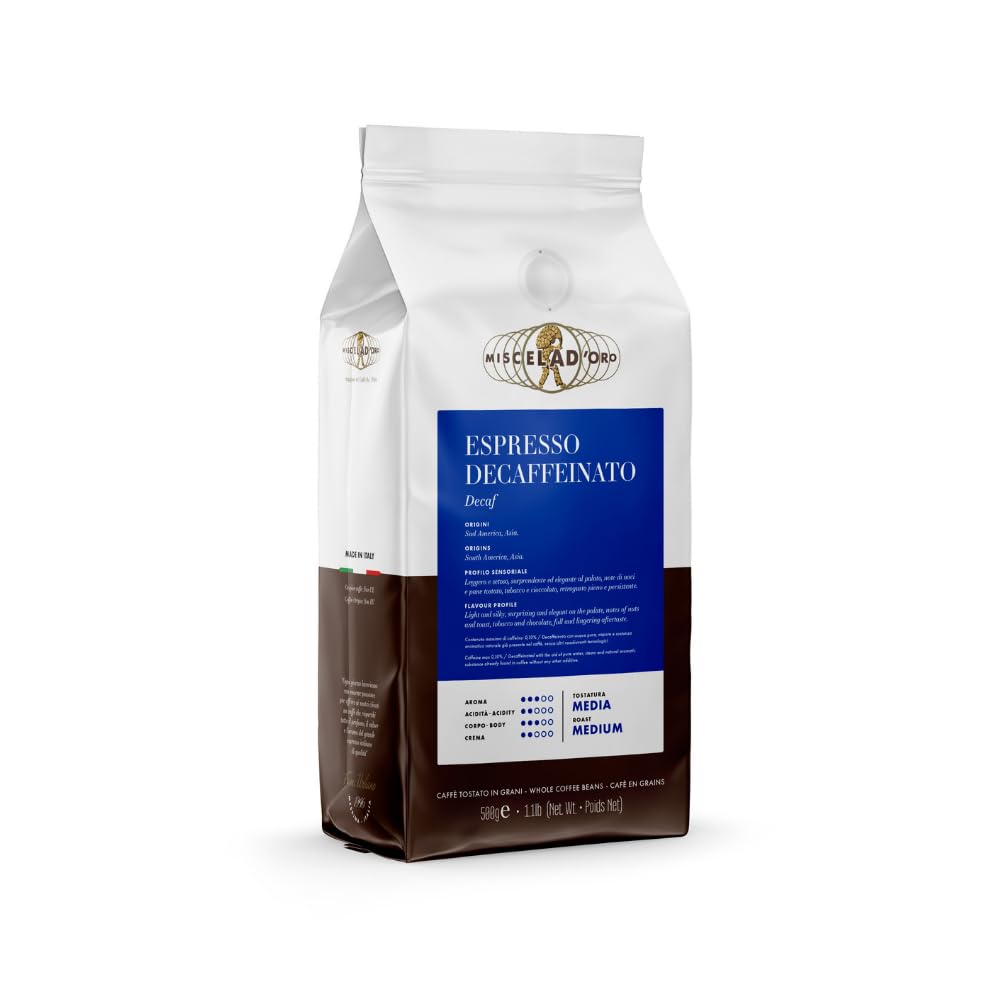 Miscela d'Oro Espresso Ziarna bezkofeinowa - opakowanie 500g