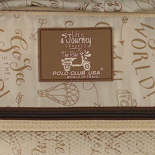 Image of POLO CLUB - USA NewEngland Nylon Soft Sided 4 Wheeler Spinner Luggage Set /Cabin and Check-in Suitcase /Trolley Bag for Travel Set of 3 (Large- 75 Cm, Medium- 65 Cm, Small- 55 Cm) - Green