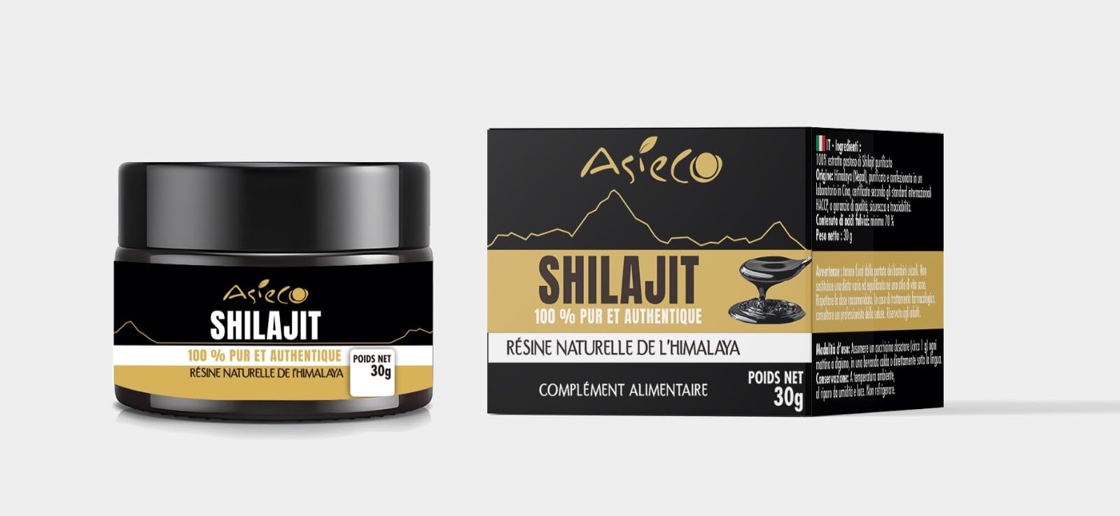 Shilajit dell'Himalaya - Resina Naturale - 30 g - Vaso