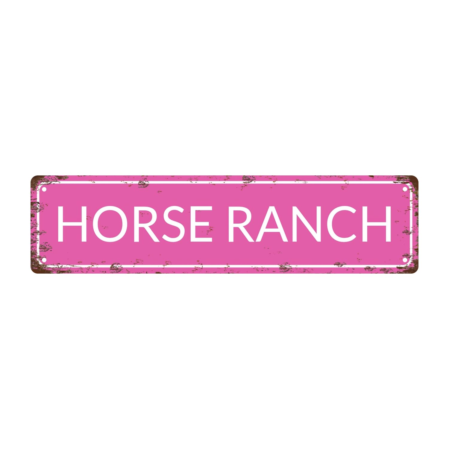HORSE RANCH Space Vintage Metal Tin Sign, Street Sign, Home Decor, Room Decor, Wall Decor, Bathroom Decor, Bar Decor, Cafe Decor, Garage Decor, 16 x 4 Inch