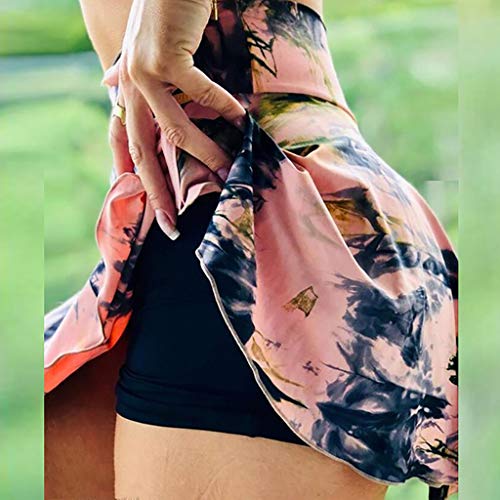 Trousers Pants, Women Basic Slip Bike Compression Workout Leggings Yoga Shorts Split Hakama, Women Trouser Plus Size (Pink L) - Thumbnail 3