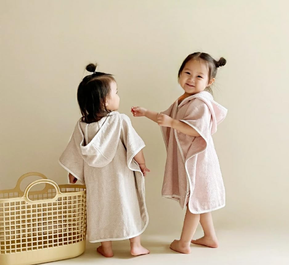 woshilaocai Toddler Swim Coverup Boy Girl Hooded Poncho Kid Baby Swimsuit Cover Up for Beach, Pool, Surf3