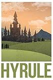 (24x36) Hyrule Retro Travel Poster