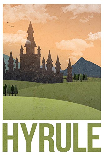 (24x36) Hyrule Retro Travel Poster