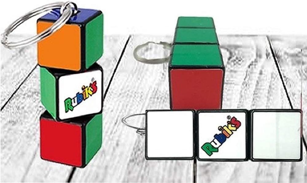 Rubik's Cube 3-Piece Gift Set (Rainbow Ball, Magic Star Puzzle and Twist Key Chain) Pocket Educational and STEM Toy, Brain Teaser, Stress Relief, Fun and Additive Fidget Toys For Adults, Teen and Kids