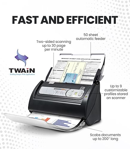 Plustek PS188 High Speed Double-Sided Color Document Scanner の商品画像 1