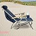 Rio Beach Original 4-Position Steel Backpack Chair with Pillow, Hands-Free Beach Chair Backpack for Adults, Navy