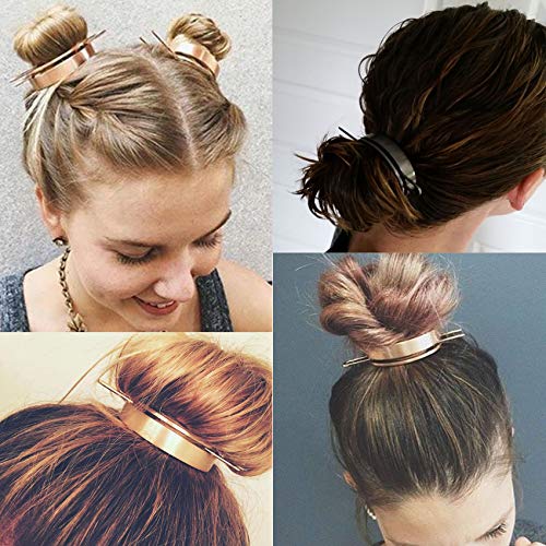 image for Messen 5 Pieces Round Top Hair Pin Hair Cuff Clips High Polished Metal