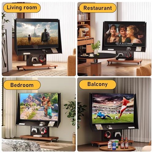 Soporte móvil para TV con ruedas y almacenamiento miniatura 3