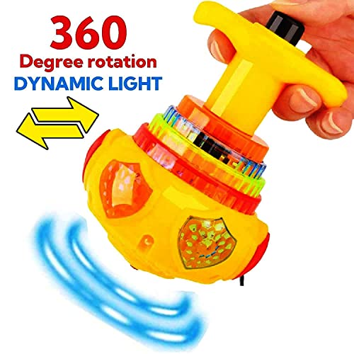 Image of Musical Spinning Top Toy with LED Light, Music Flash Light Lattoo for 3 Years Kids (Multicolor)