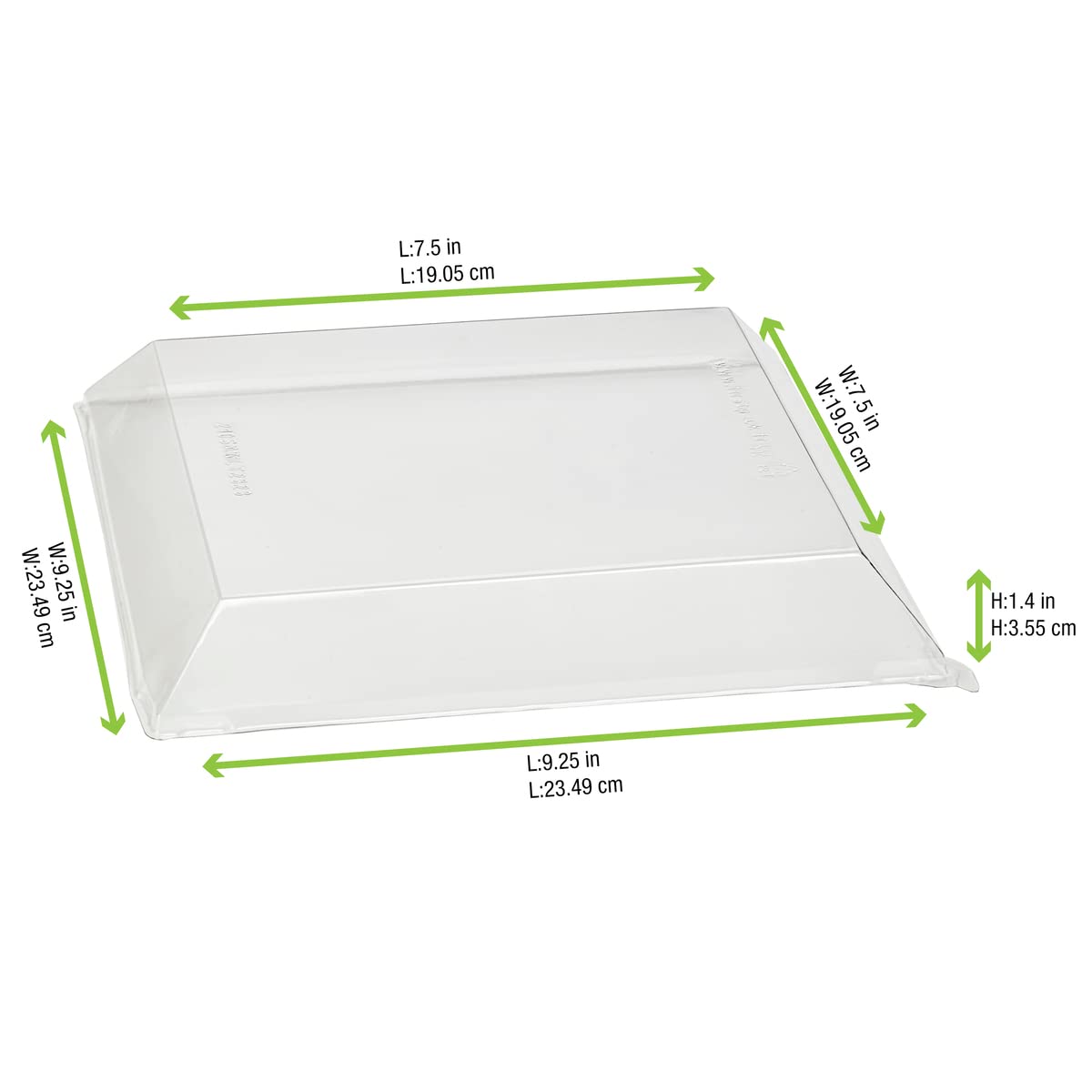 PacknWood 210SAMBQ2323 - Serving Plastic Trays with lids - Plastic Serving Tray lid Cover - Tray Cover lids - Plastic Clear Tray lids -Plastic Clear Tray lids- (9" x 9") - (Case of 100)
